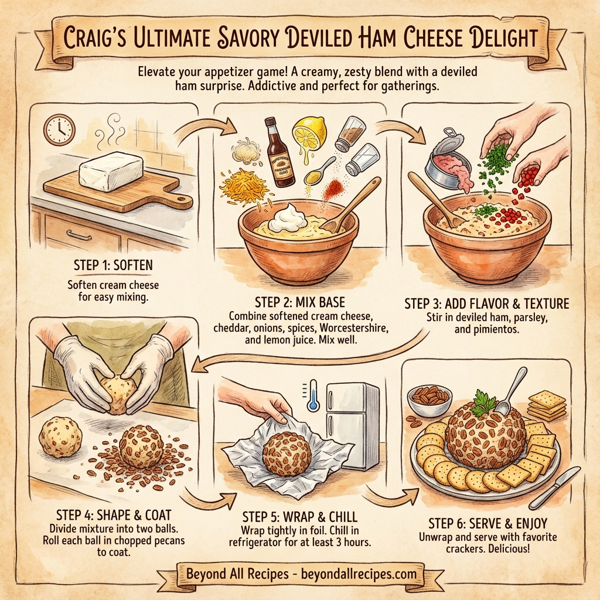 Craig's Ultimate Savory Deviled Ham Cheese Delight instructions