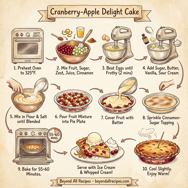 Cranberry-Apple Delight Cake instructions