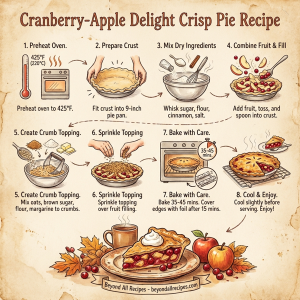 Cranberry-Apple Delight Crisp Pie instructions