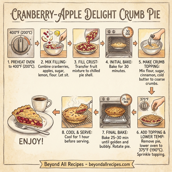 Cranberry-Apple Delight Crumb Pie instructions