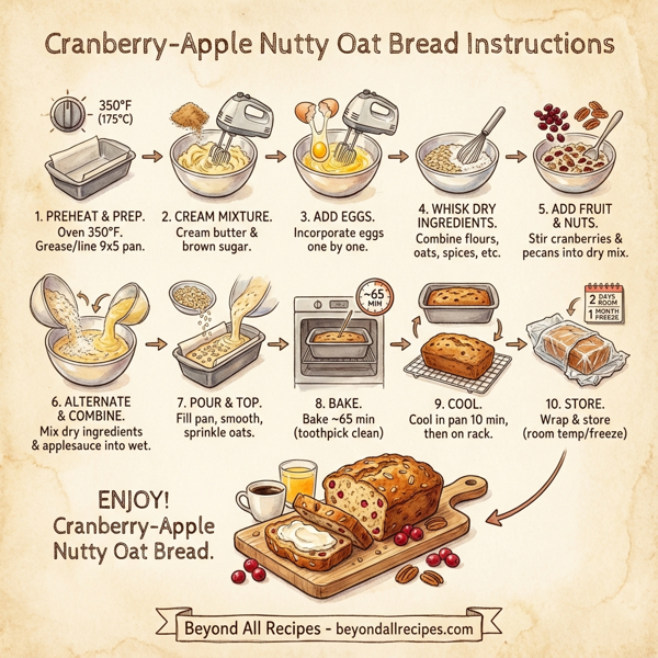 Cranberry-Apple Nutty Oat Bread instructions