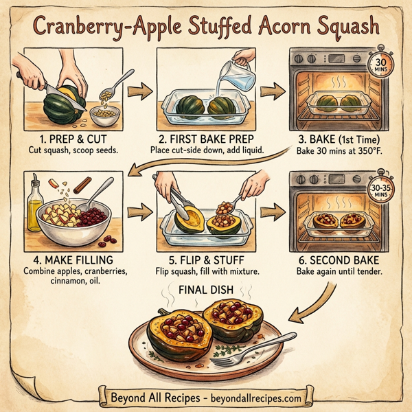 Cranberry-Apple Stuffed Acorn Squash instructions