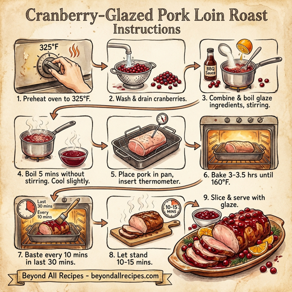 Cranberry-Glazed Pork Loin Roast instructions