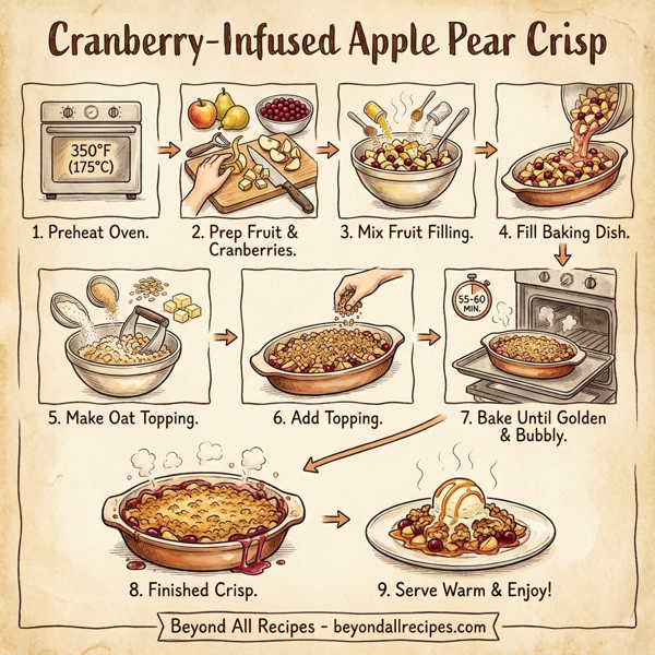 Cranberry-Infused Apple Pear Crisp instructions