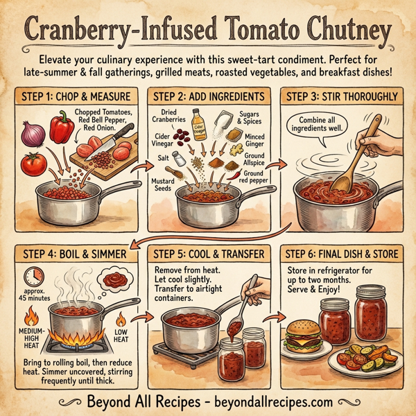 Cranberry-Infused Tomato Chutney instructions