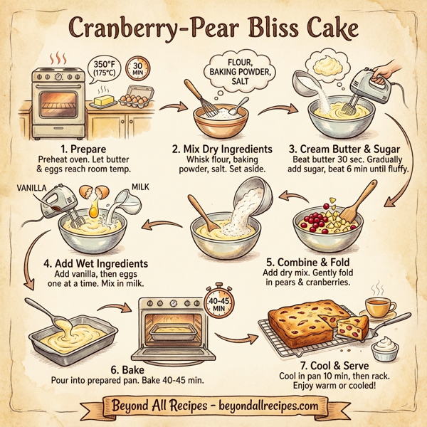 Cranberry-Pear Bliss Cake instructions