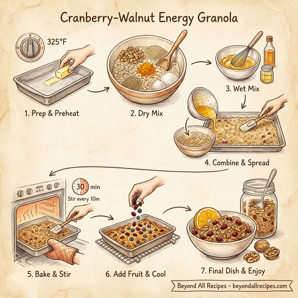 Cranberry-Walnut Energy Granola instructions