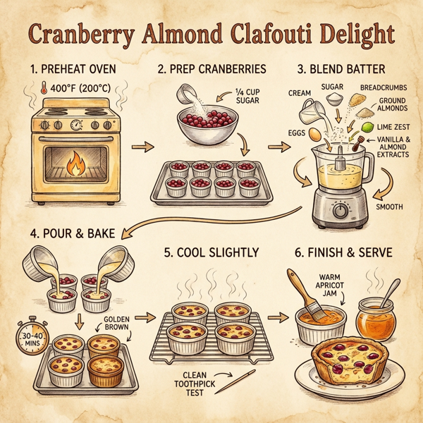 Cranberry Almond Clafouti Delight instructions