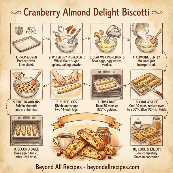 Cranberry Almond Delight Biscotti instructions