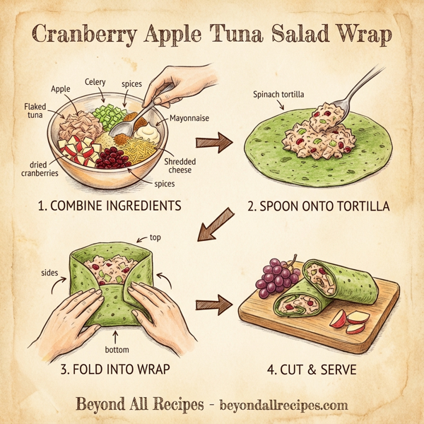 Cranberry Apple Tuna Salad Wrap instructions