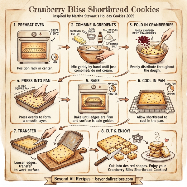 Cranberry Bliss Shortbread Cookies instructions
