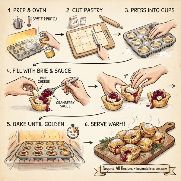 Cranberry Brie Puffs instructions