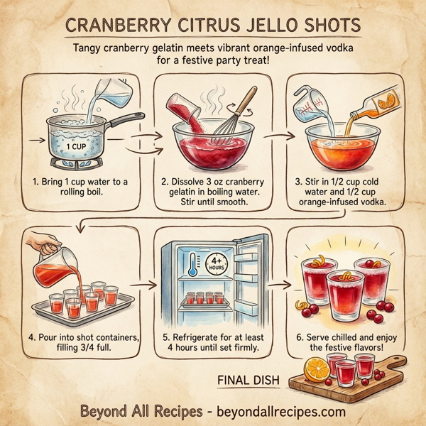 Cranberry Citrus Jello Shots instructions