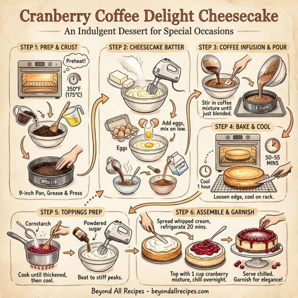 Cranberry Coffee Delight Cheesecake instructions
