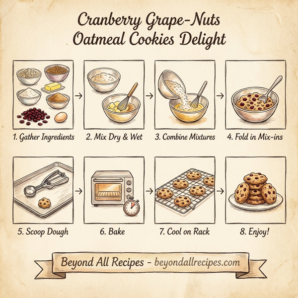 Cranberry Grape-Nuts Oatmeal Cookies Delight instructions