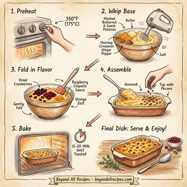 Cranberry Hazelnut Butternut Mash instructions