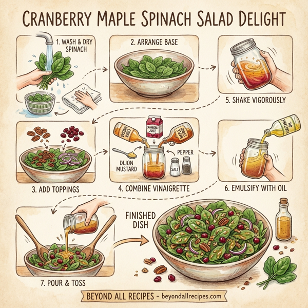 Cranberry Maple Spinach Salad Delight instructions