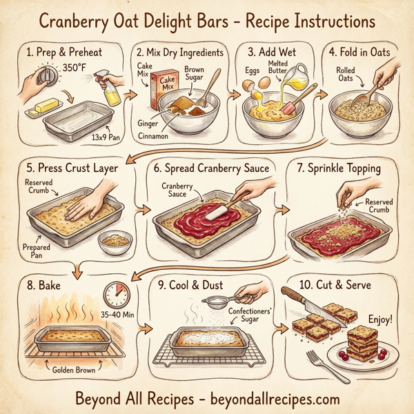 Cranberry Oat Delight Bars instructions