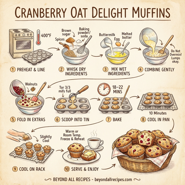 Cranberry Oat Delight Muffins instructions