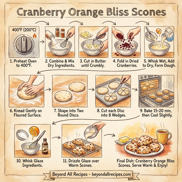 Cranberry Orange Bliss Scones instructions