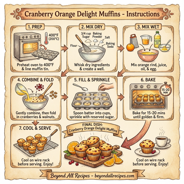 Cranberry Orange Delight Muffins instructions