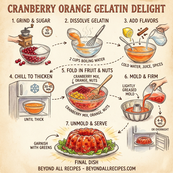 Cranberry Orange Gelatin Delight instructions