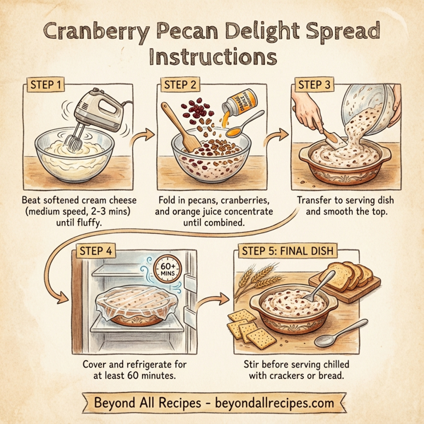 Cranberry Pecan Delight Spread instructions