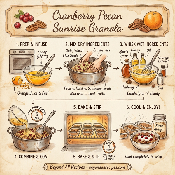 Cranberry Pecan Sunrise Granola instructions