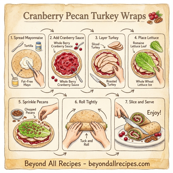Cranberry Pecan Turkey Wraps instructions