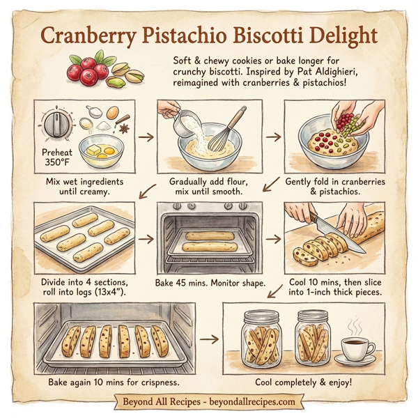 Cranberry Pistachio Biscotti Delight instructions