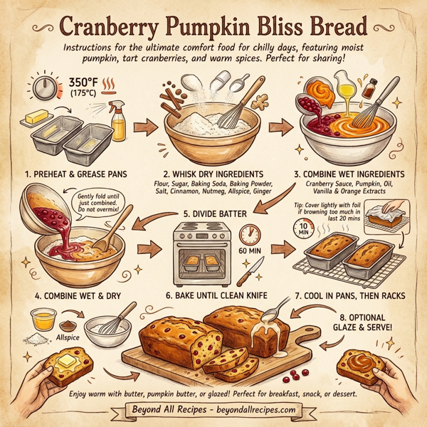 Cranberry Pumpkin Bliss Bread instructions