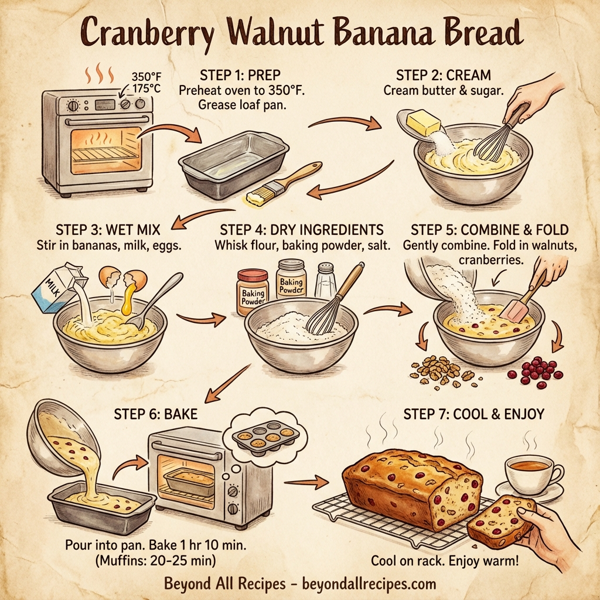 Cranberry Walnut Banana Bread instructions
