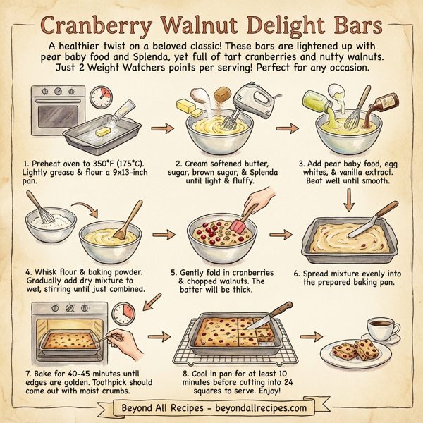 Cranberry Walnut Delight Bars instructions