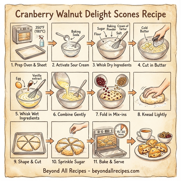 Cranberry Walnut Delight Scones instructions