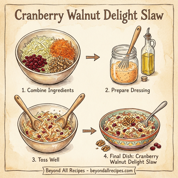 Cranberry Walnut Delight Slaw instructions