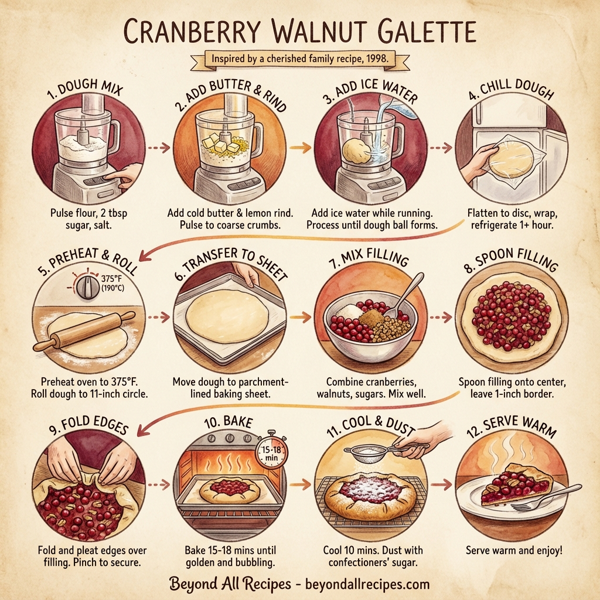Cranberry Walnut Galette instructions