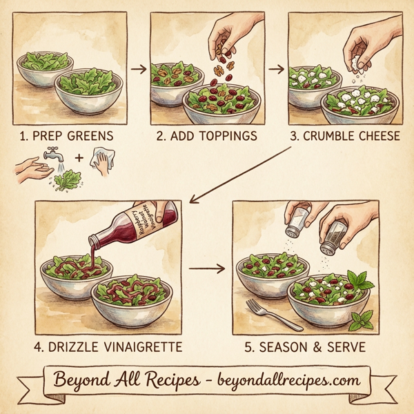 Cranberry Walnut Goat Cheese Salad instructions