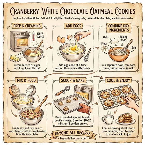 Cranberry White Chocolate Oatmeal Cookies instructions