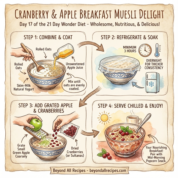 Cranberry & Apple Breakfast Muesli Delight instructions