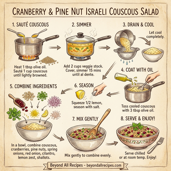 Cranberry & Pine Nut Israeli Couscous Salad instructions