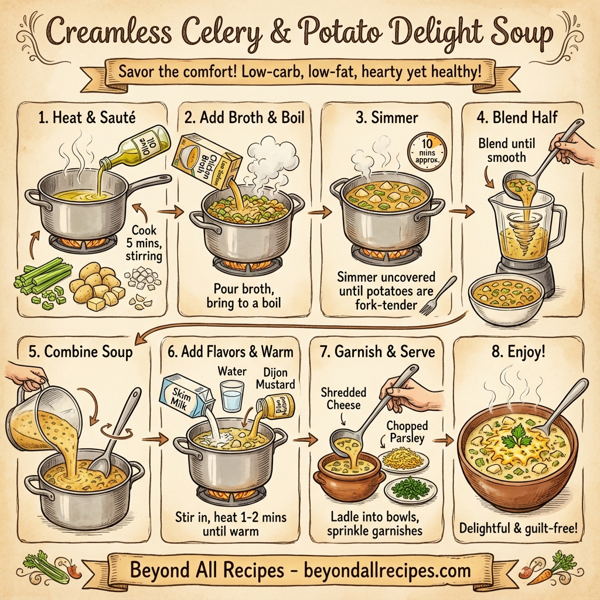 Creamless Celery & Potato Delight Soup instructions