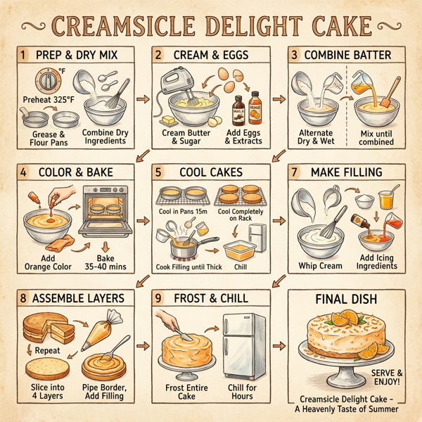 Creamsicle Delight Cake instructions