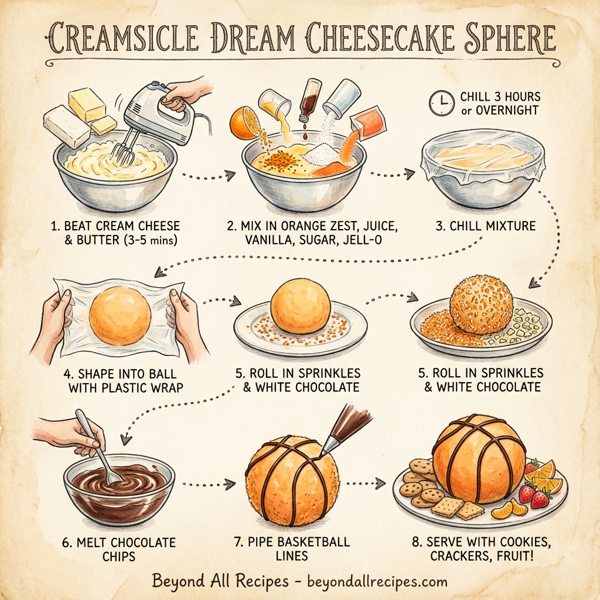 Creamsicle Dream Cheesecake Sphere instructions
