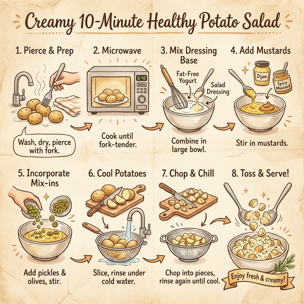 Creamy 10-Minute Healthy Potato Salad instructions
