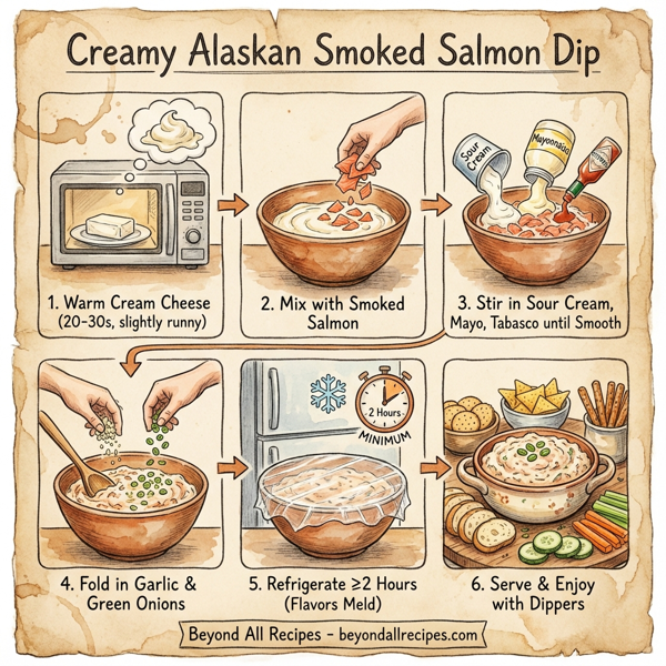 Creamy Alaskan Smoked Salmon Dip instructions
