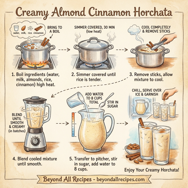 Creamy Almond Cinnamon Horchata instructions