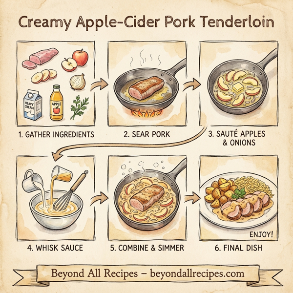 Creamy Apple-Cider Pork Tenderloin instructions