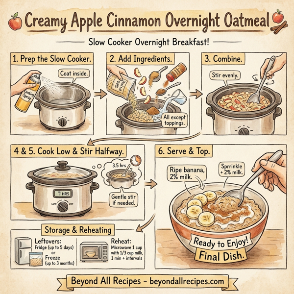 Creamy Apple Cinnamon Overnight Oatmeal instructions