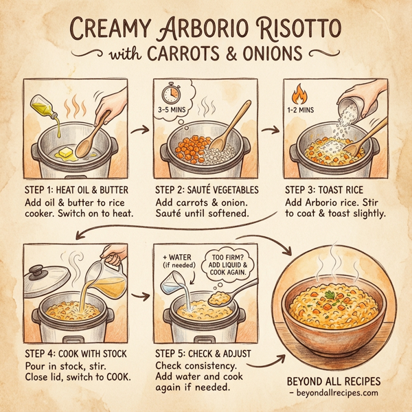 Creamy Arborio Risotto with Carrots and Onions instructions