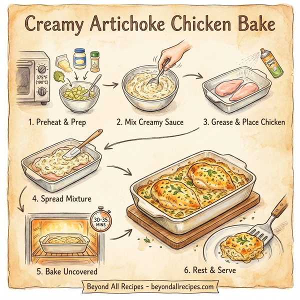 Creamy Artichoke Chicken Bake instructions